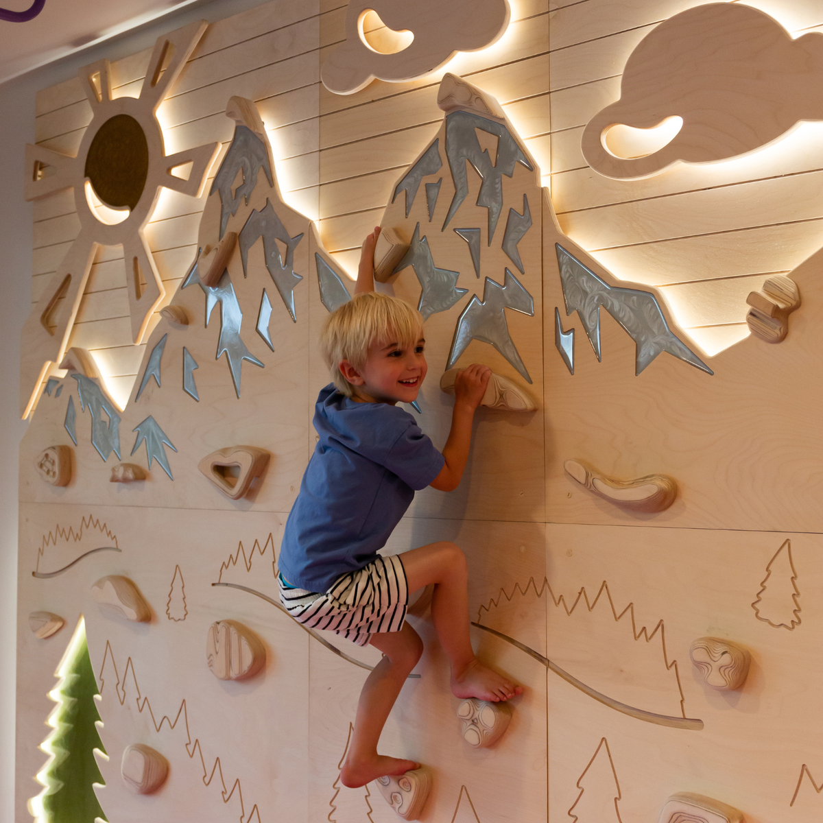 Aesthetic, Sensory-Friendly Indoor Climbing Wall for Kids | Goat Wall