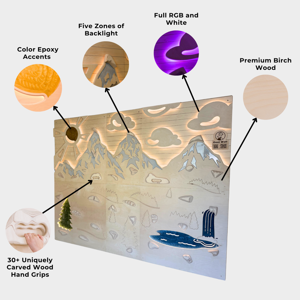 Aesthetic, Sensory-Friendly Indoor Climbing Wall for Kids | Goat Wall