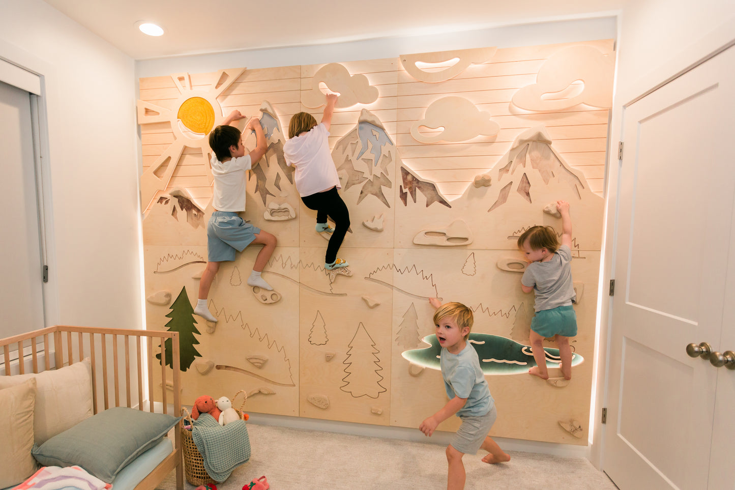 GOAT WALL - Aesthetic Indoor Kids Climbing Wall Kit