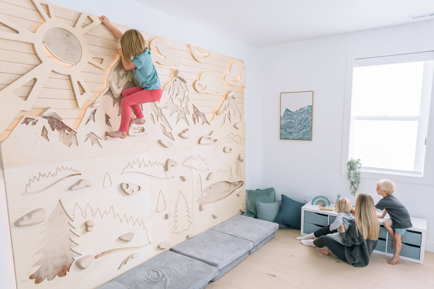 GOAT WALL - Aesthetic Indoor Kids Climbing Wall Kit